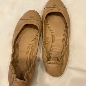 Beige Tory Burch flats